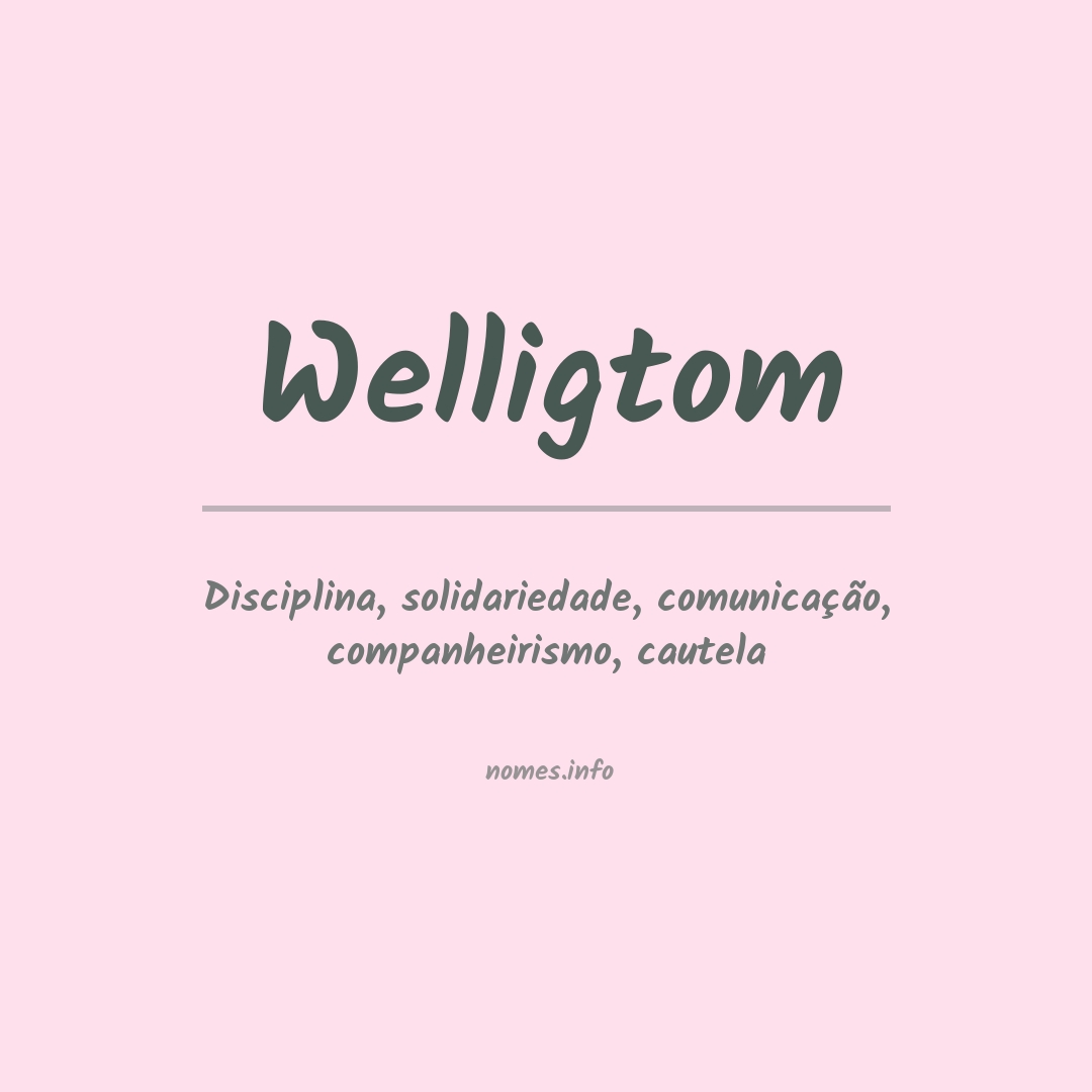 Significado do nome Welligtom