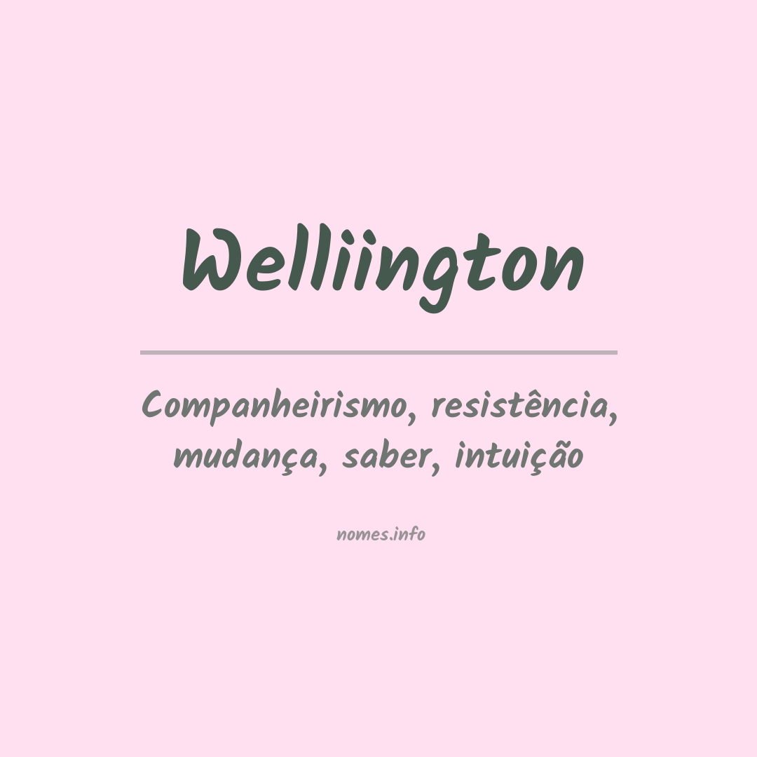 Significado do nome Welliington