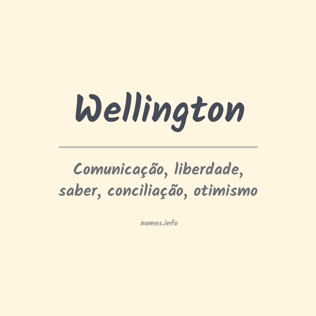 Significado do nome Wellington