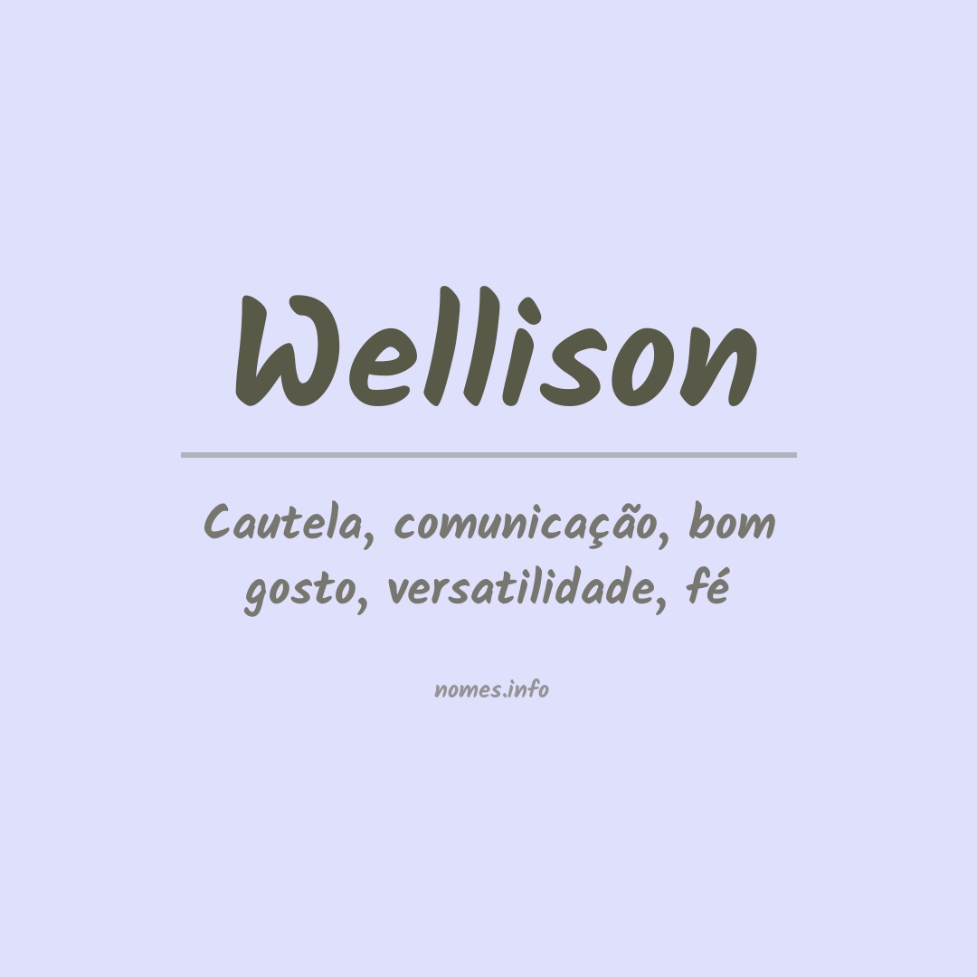 Significado do nome Wellison