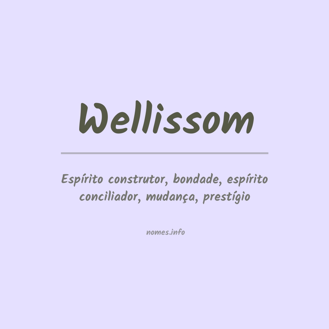 Significado do nome Wellissom