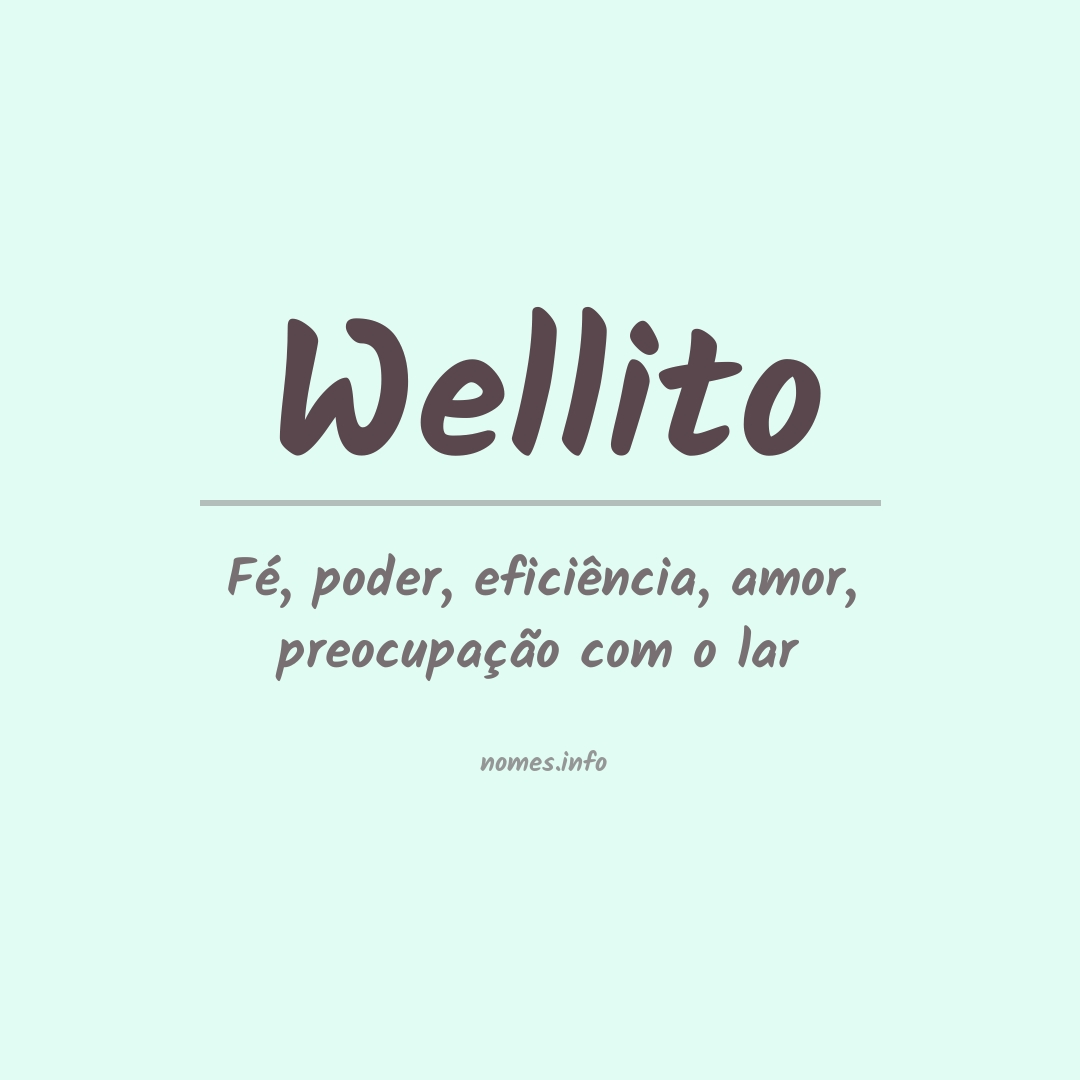 Significado do nome Wellito