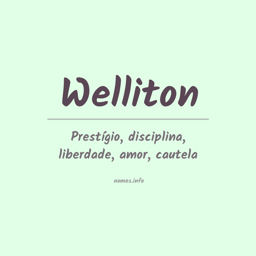 Significado do nome Welliton