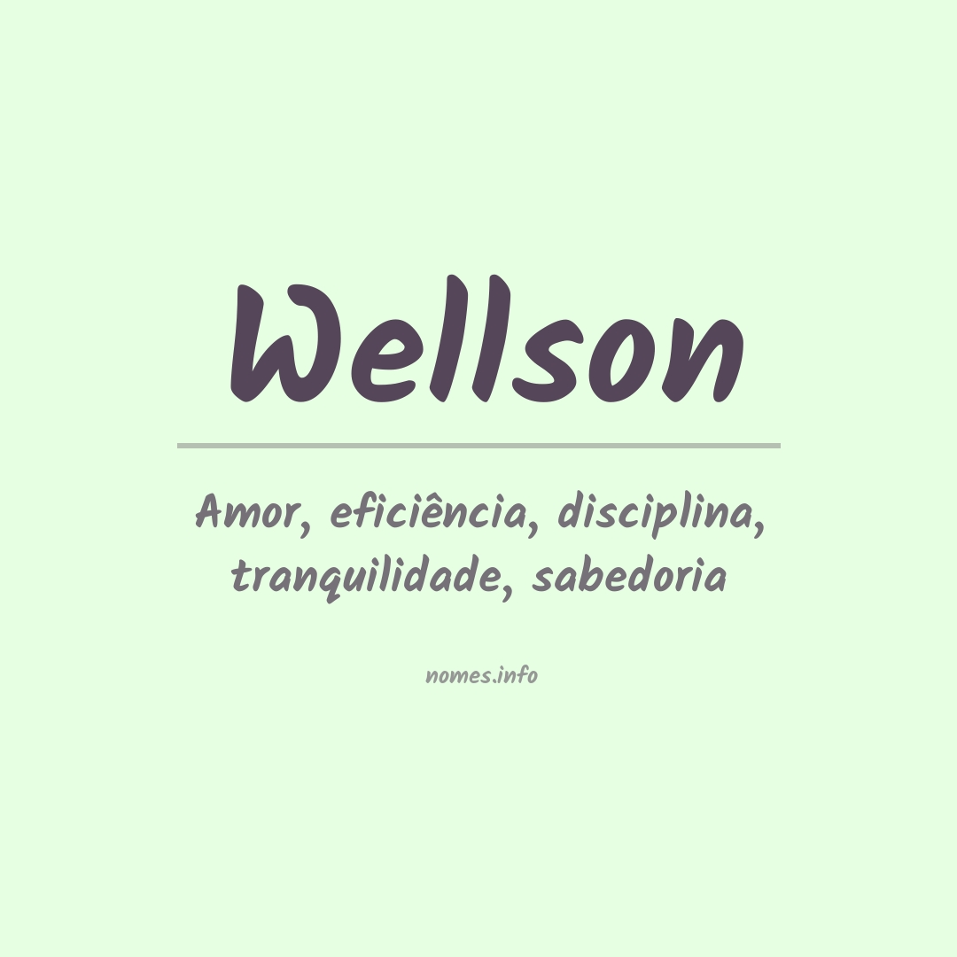 Significado do nome Wellson