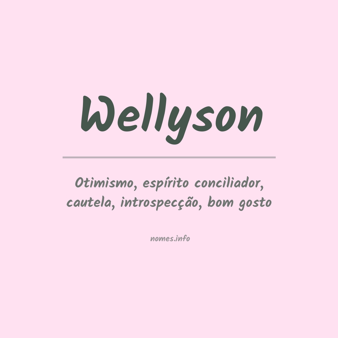 Significado do nome Wellyson