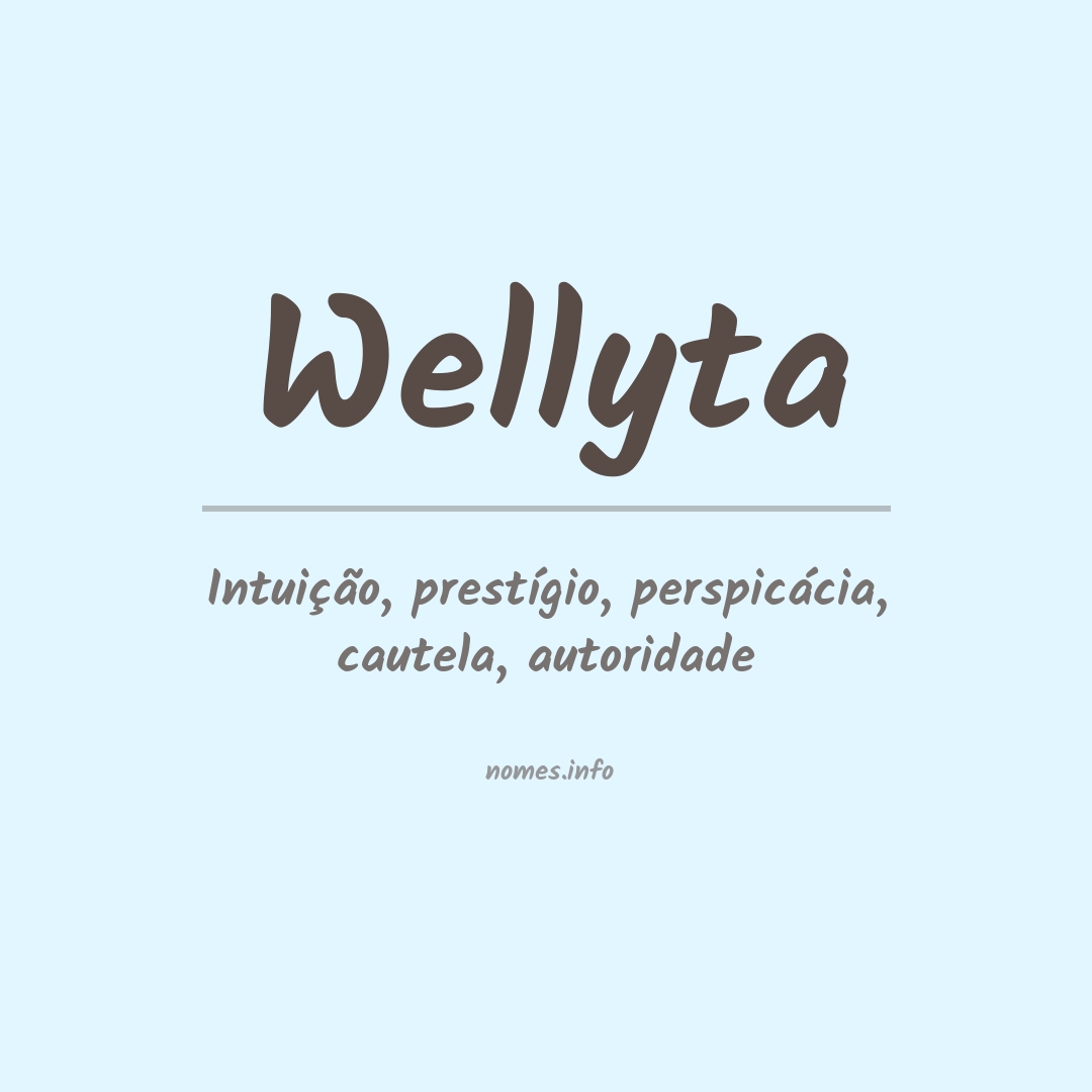 Significado do nome Wellyta