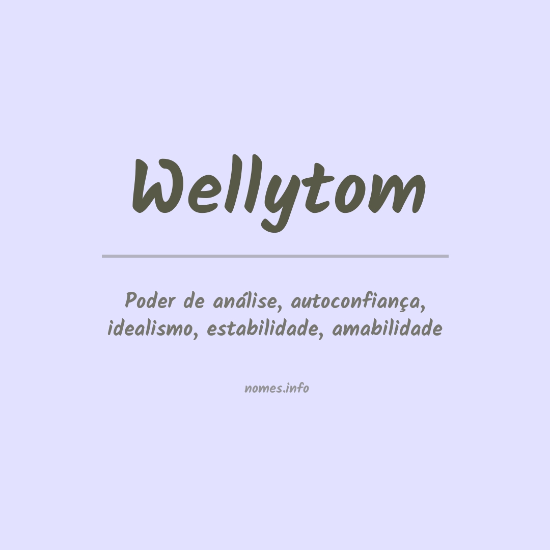 Significado do nome Wellytom