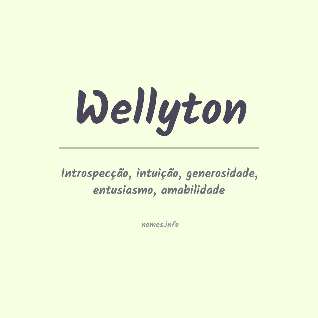 Significado do nome Wellyton