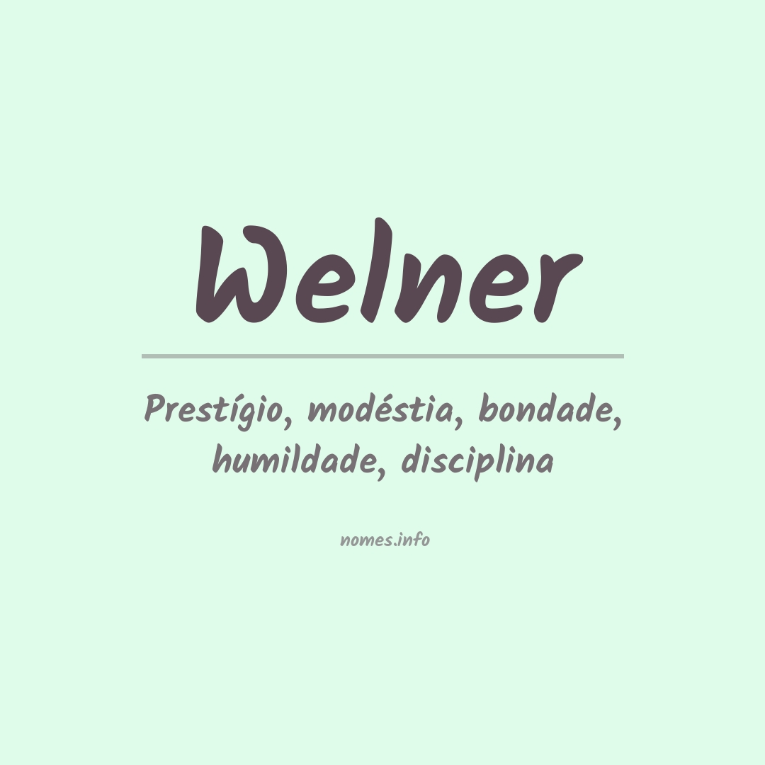 Significado do nome Welner