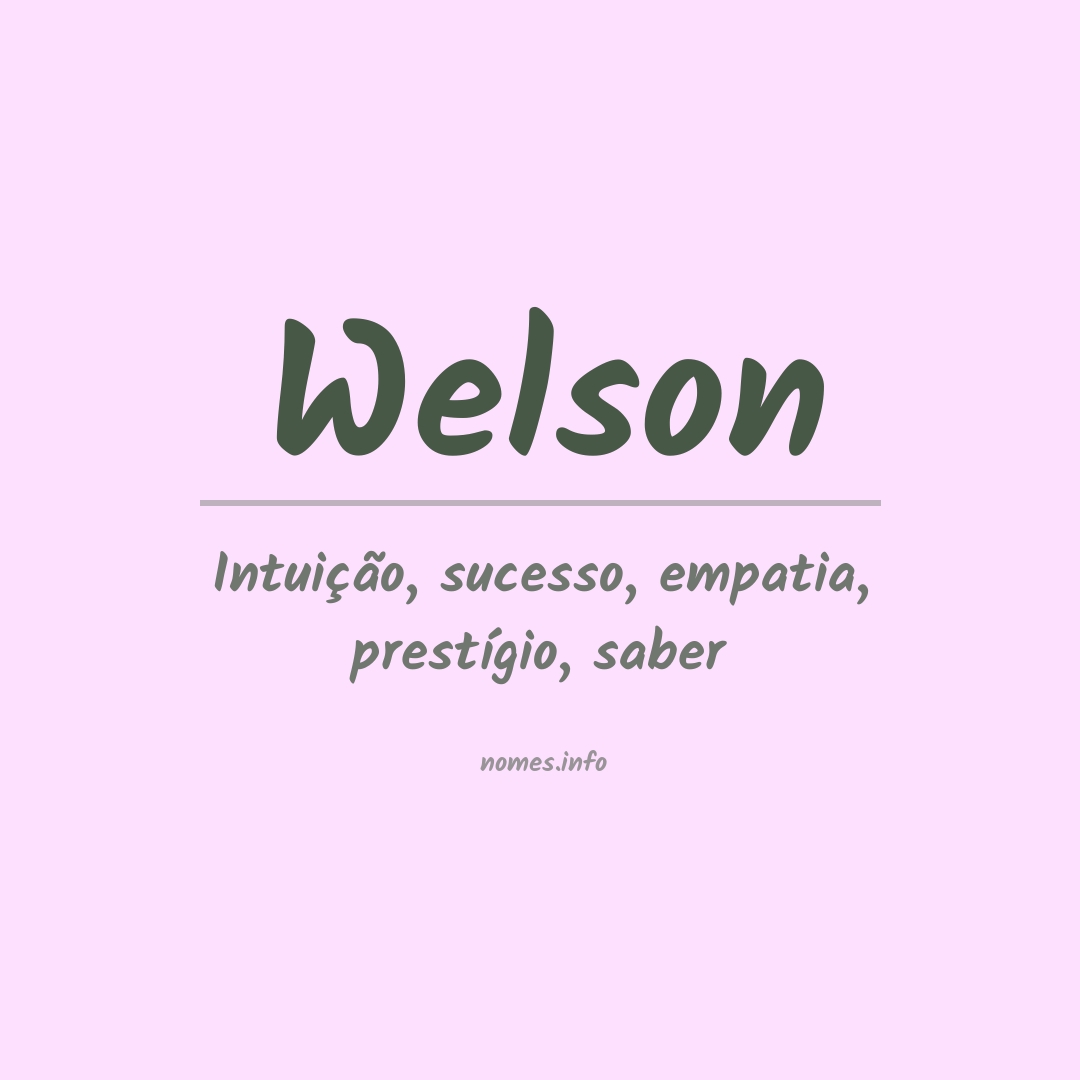 Significado do nome Welson