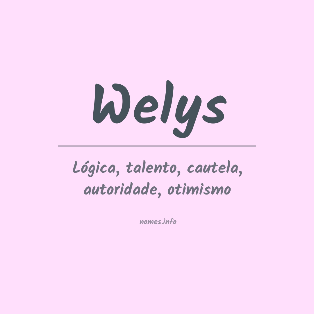 Significado do nome Welys