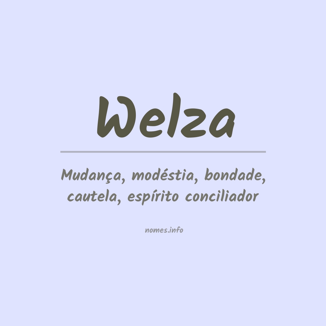 Significado do nome Welza