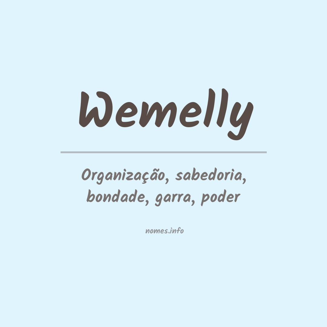 Significado do nome Wemelly