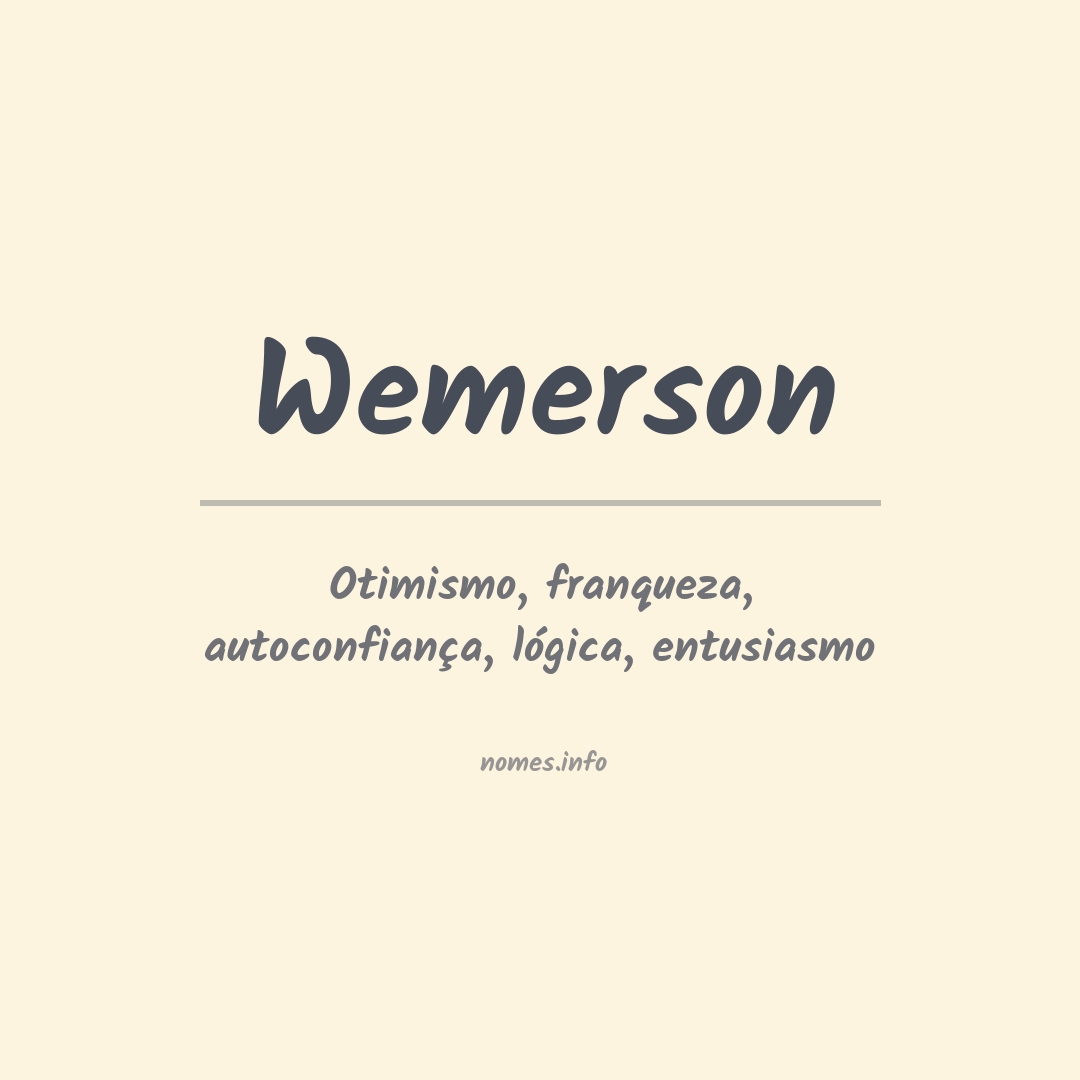 Significado do nome Wemerson