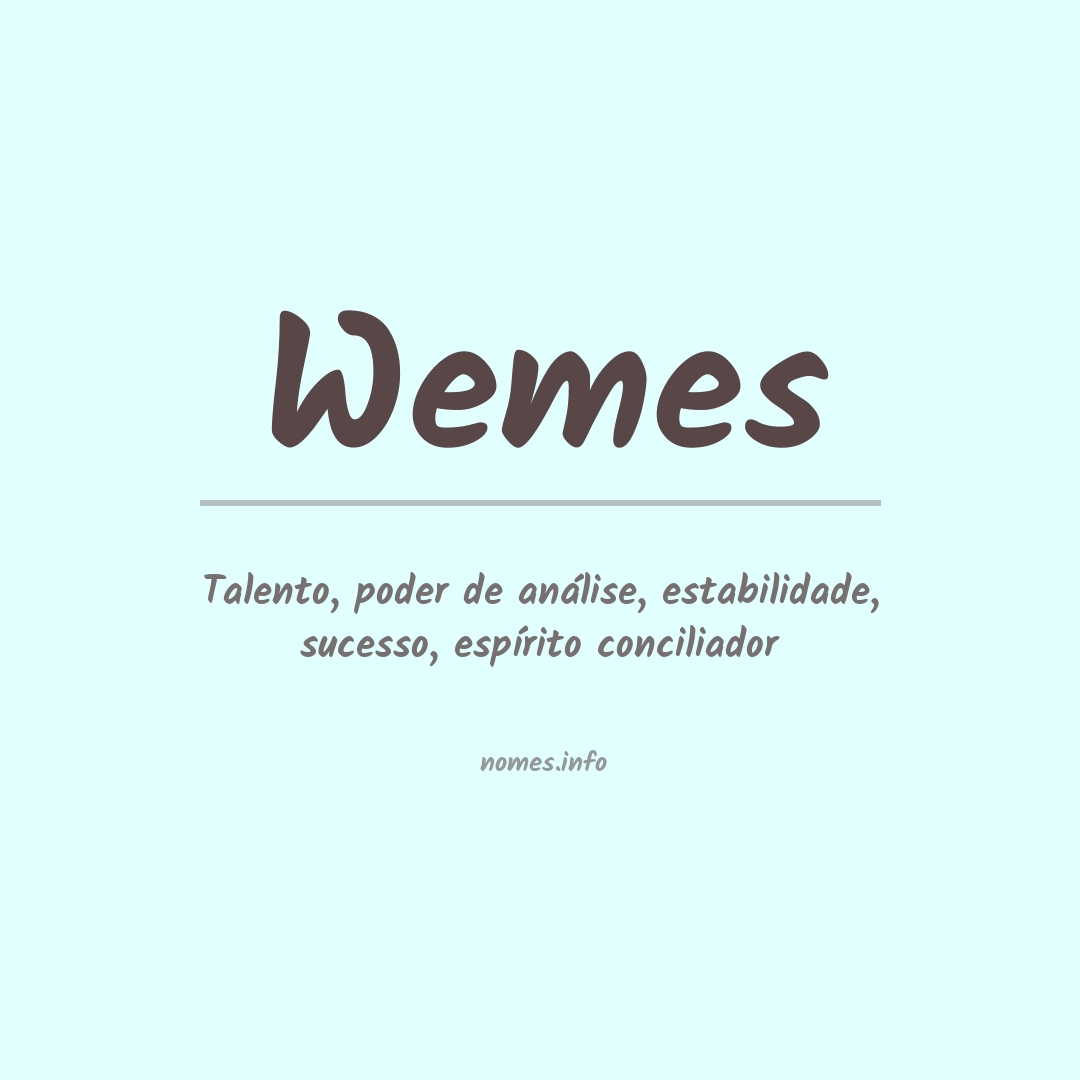 Significado do nome Wemes