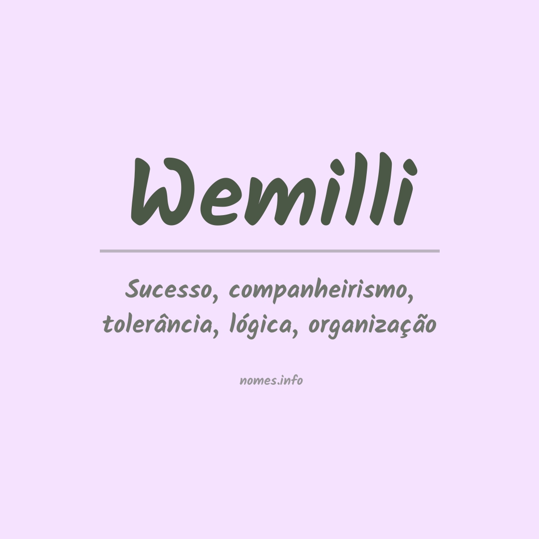 Significado do nome Wemilli