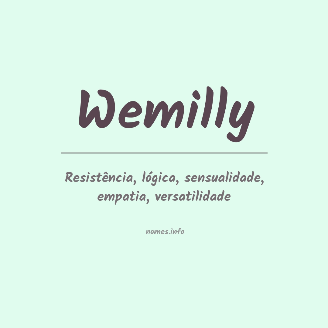 Significado do nome Wemilly