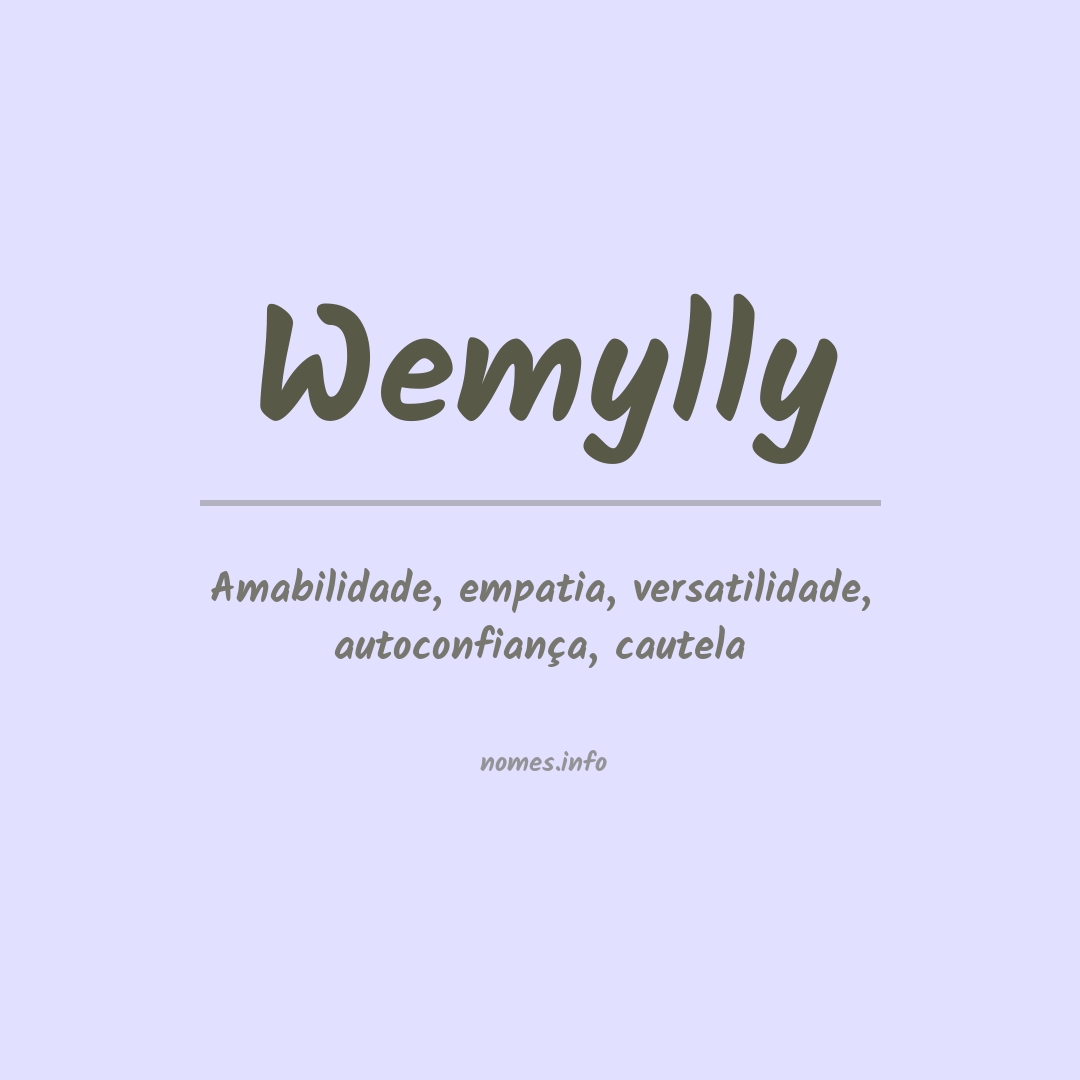 Significado do nome Wemylly
