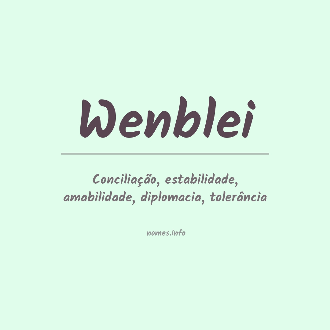 Significado do nome Wenblei