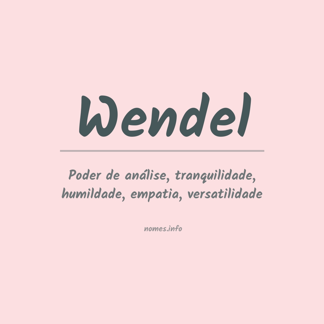 Significado do nome Wendel