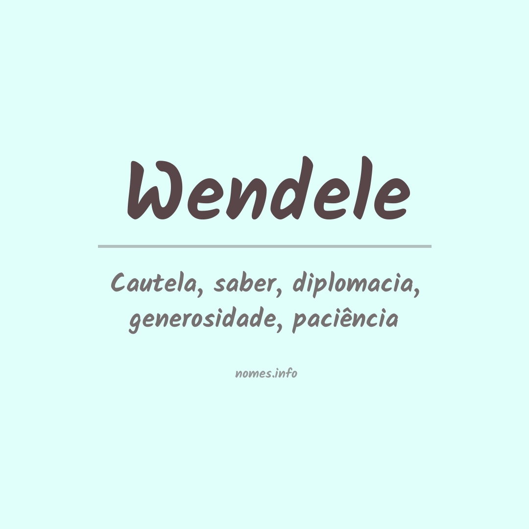 Significado do nome Wendele