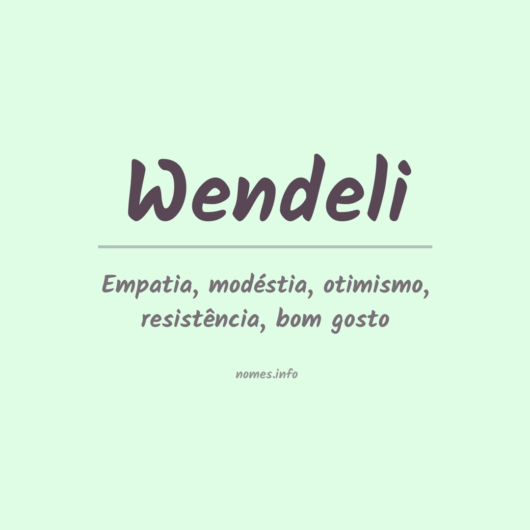 Significado do nome Wendeli