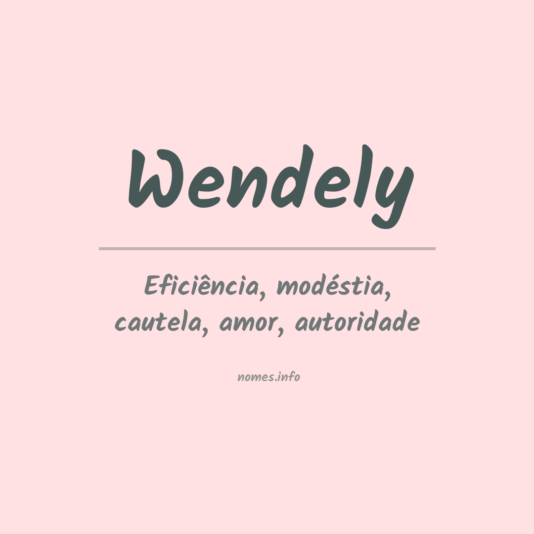 Significado do nome Wendely