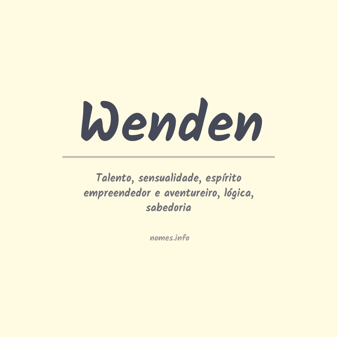 Significado do nome Wenden