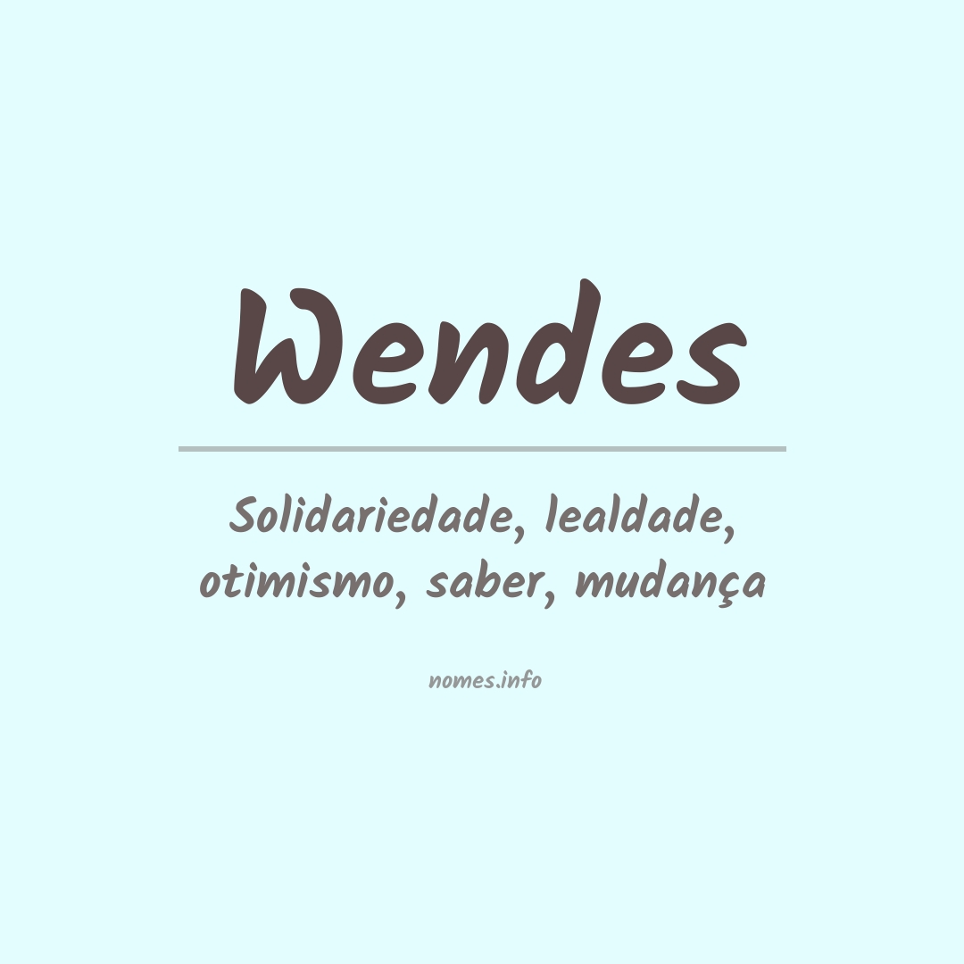 Significado do nome Wendes