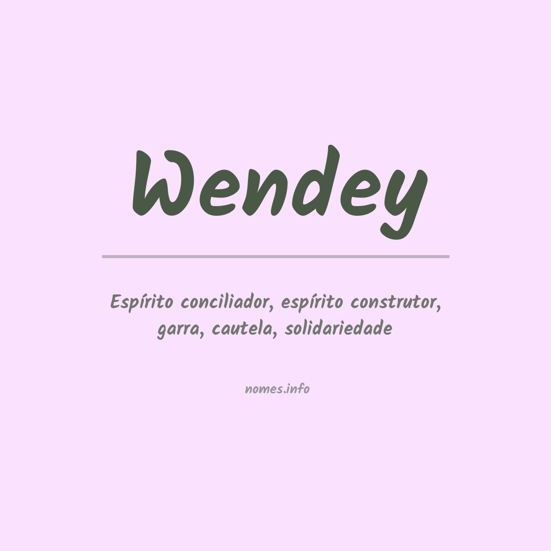 Significado do nome Wendey