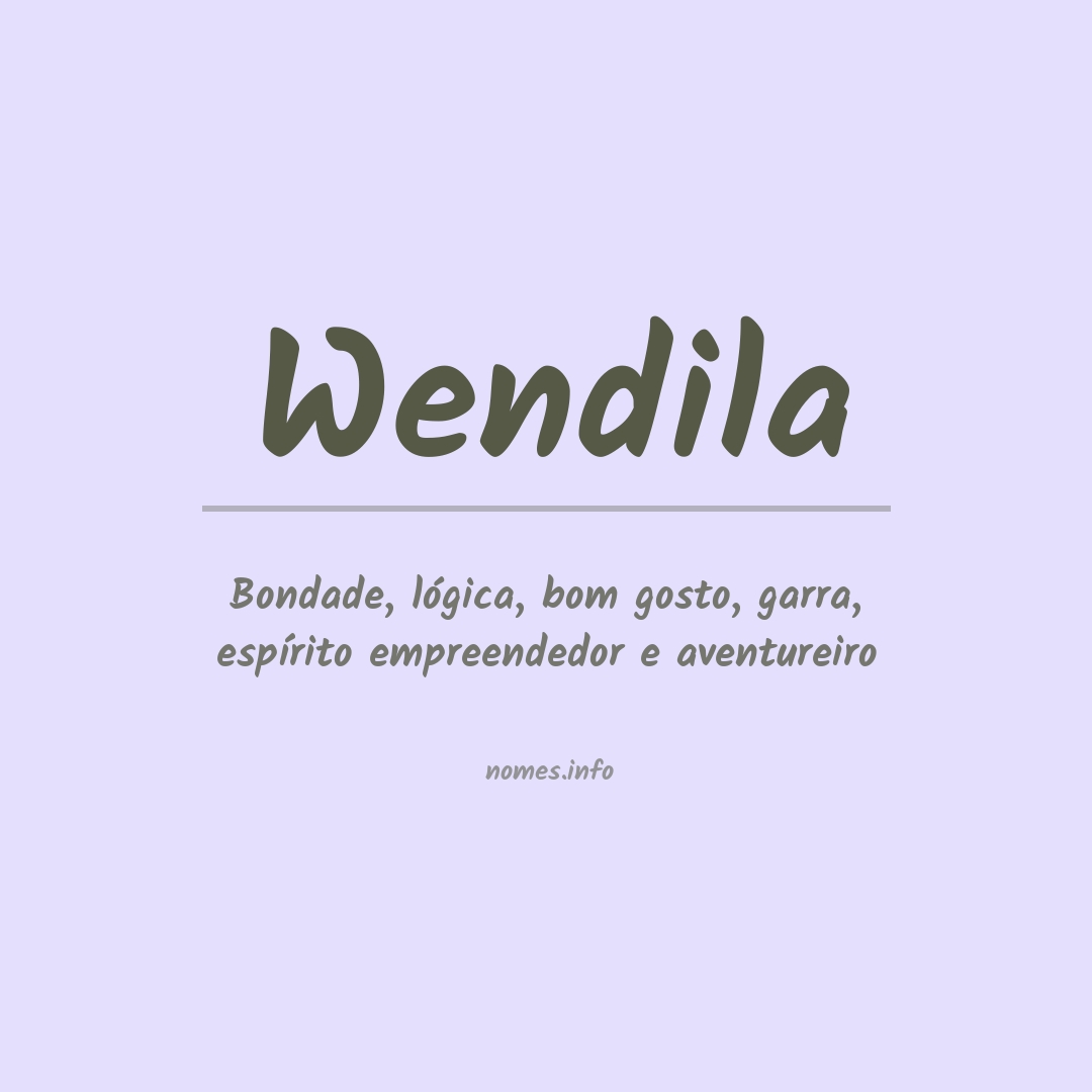 Significado do nome Wendila