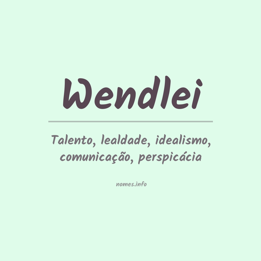 Significado do nome Wendlei