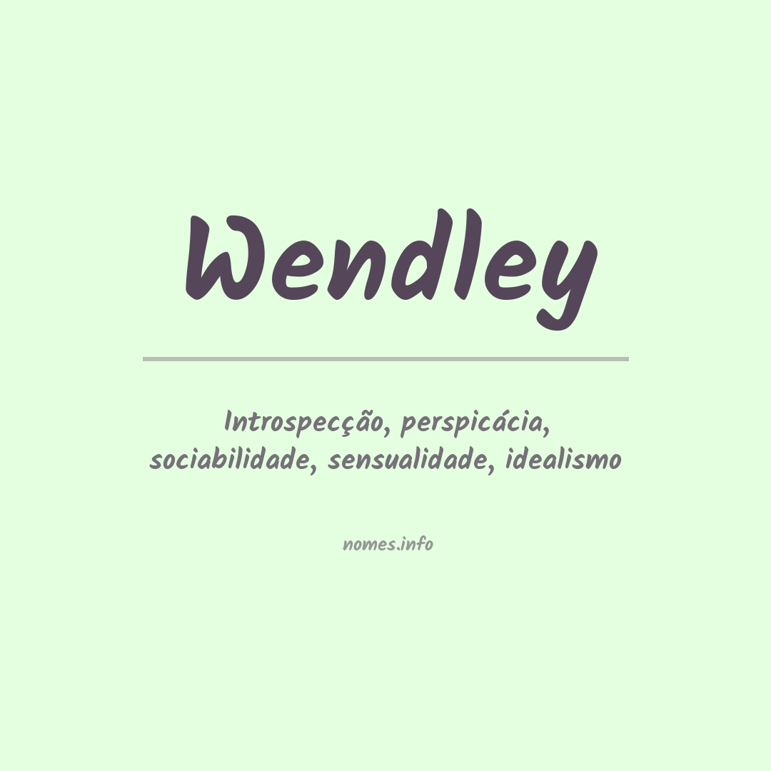 Significado do nome Wendley