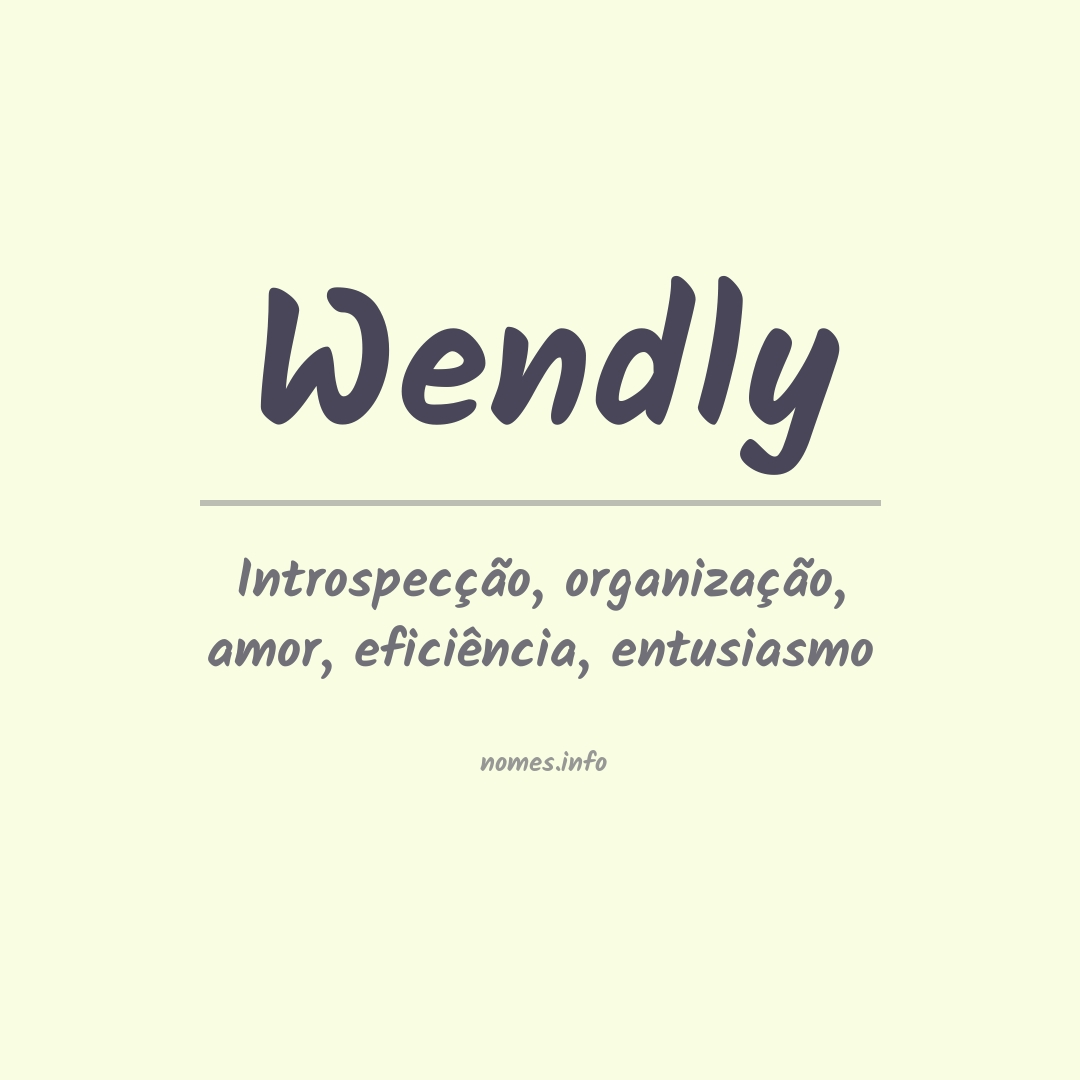 Significado do nome Wendly