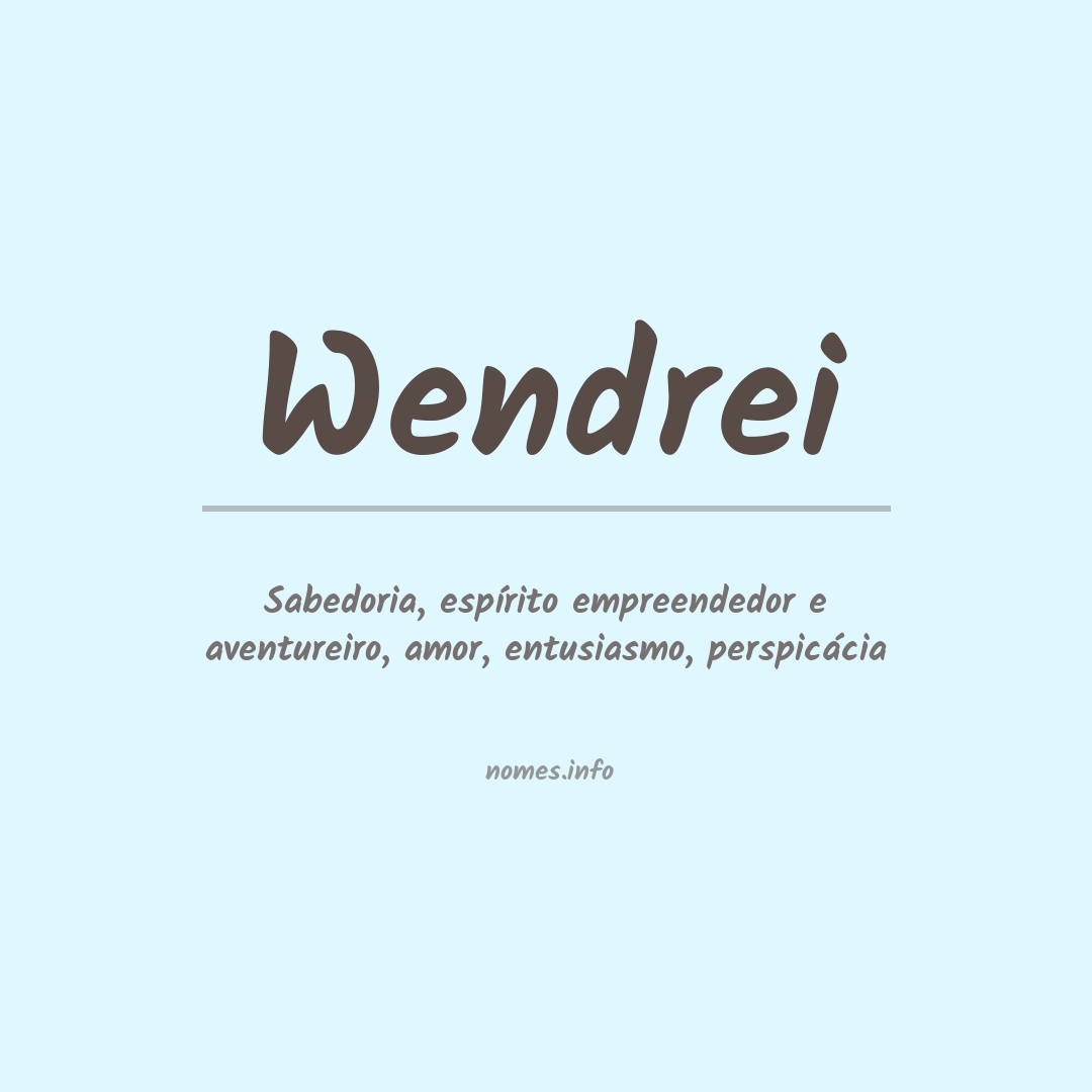 Significado do nome Wendrei