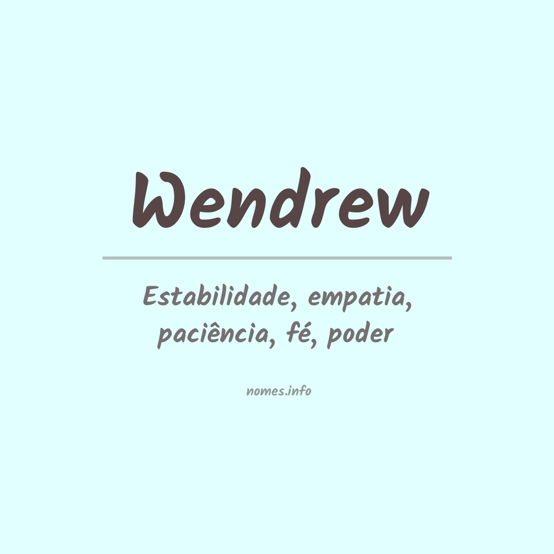 Significado do nome Wendrew