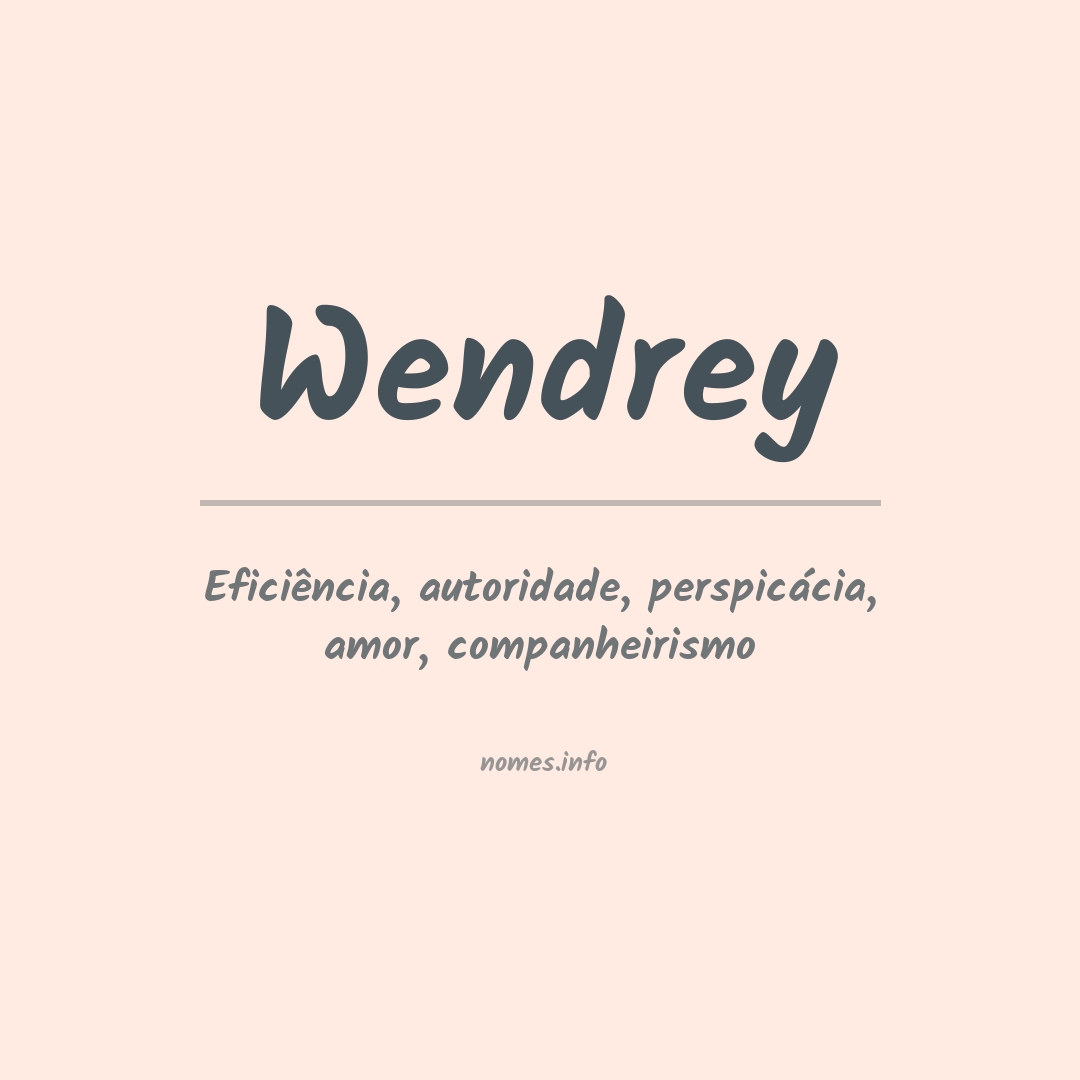 Significado do nome Wendrey