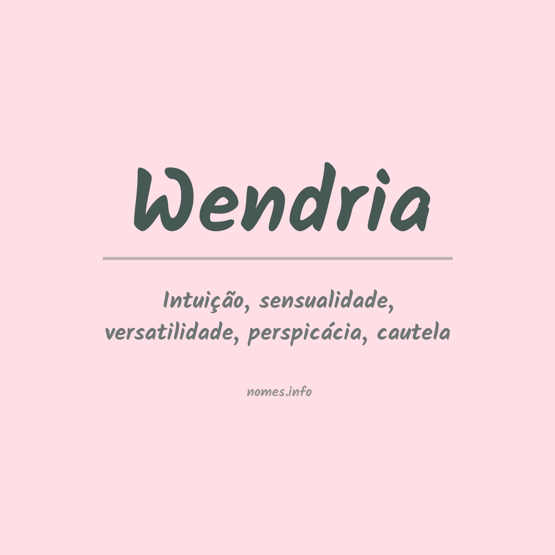 Significado do nome Wendria
