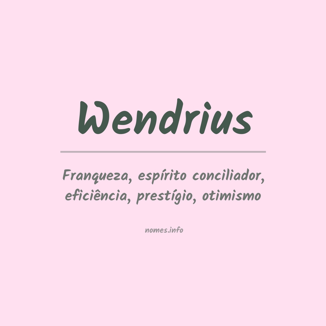 Significado do nome Wendrius