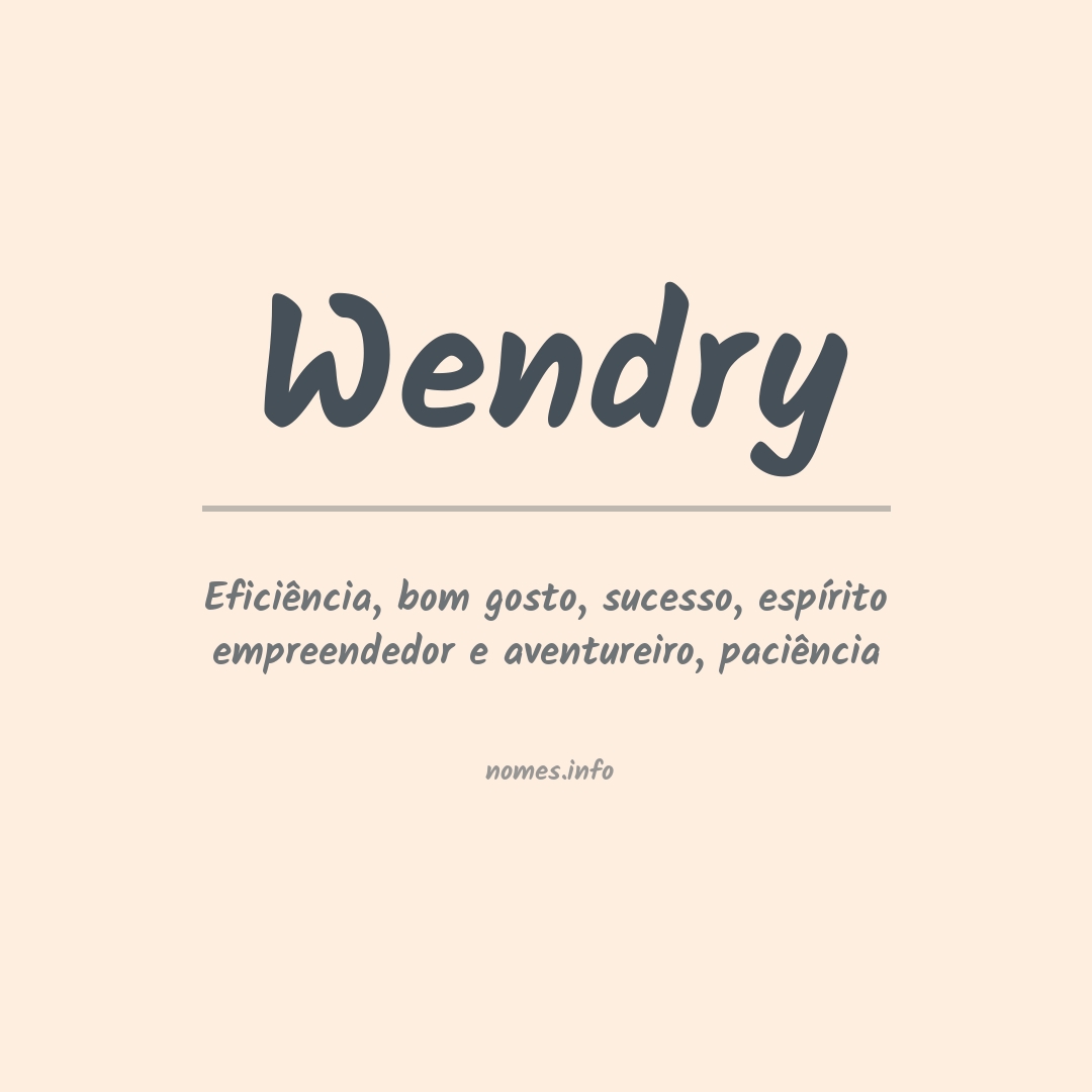 Significado do nome Wendry