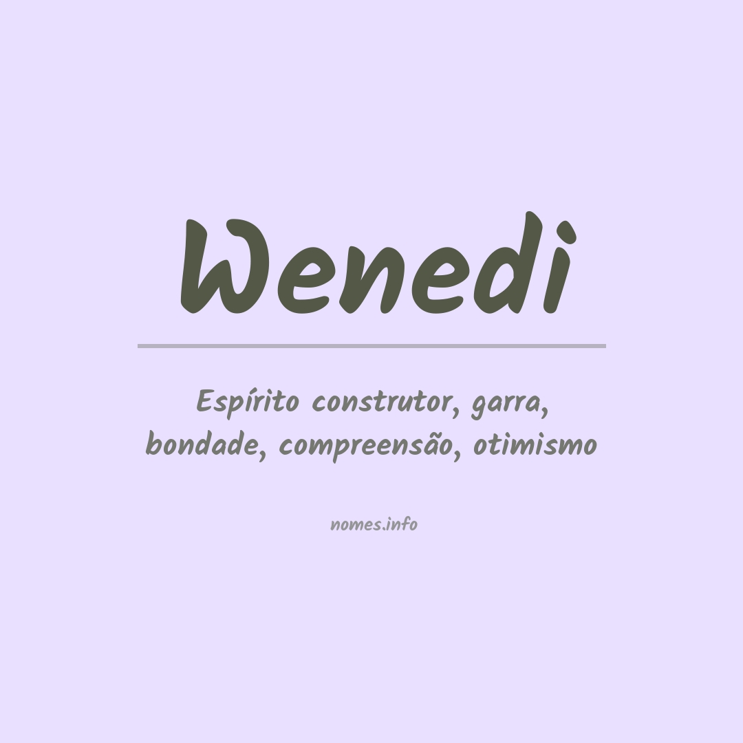 Significado do nome Wenedi