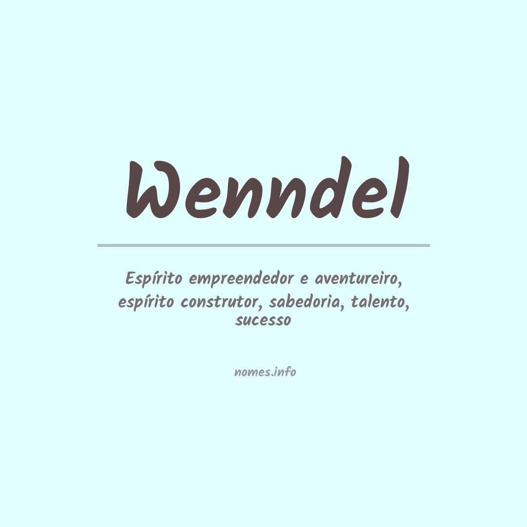 Significado do nome Wenndel