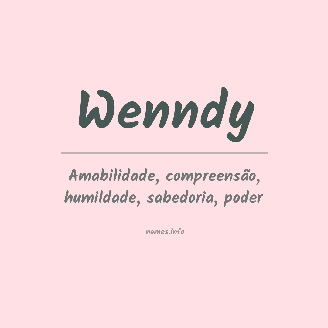Significado do nome Wenndy