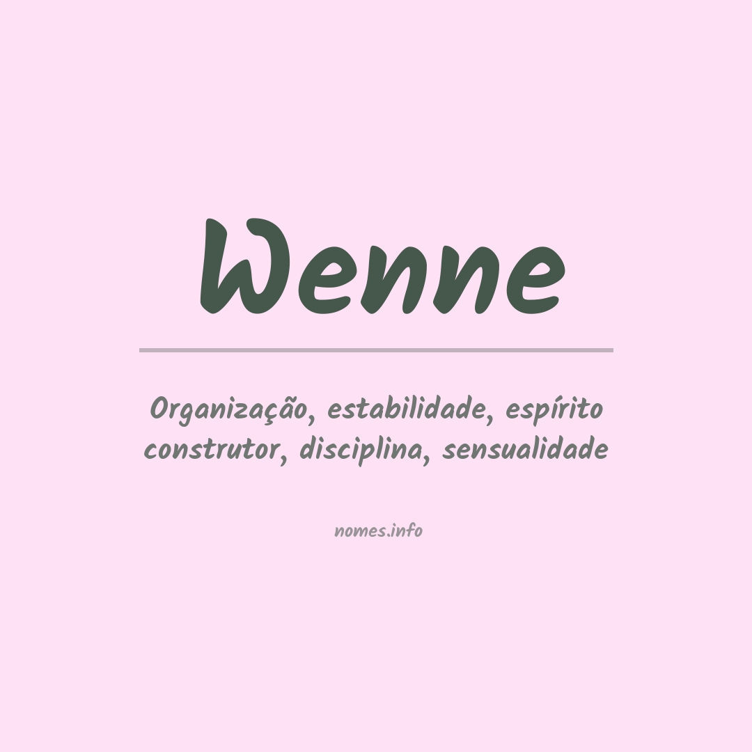 Significado do nome Wenne