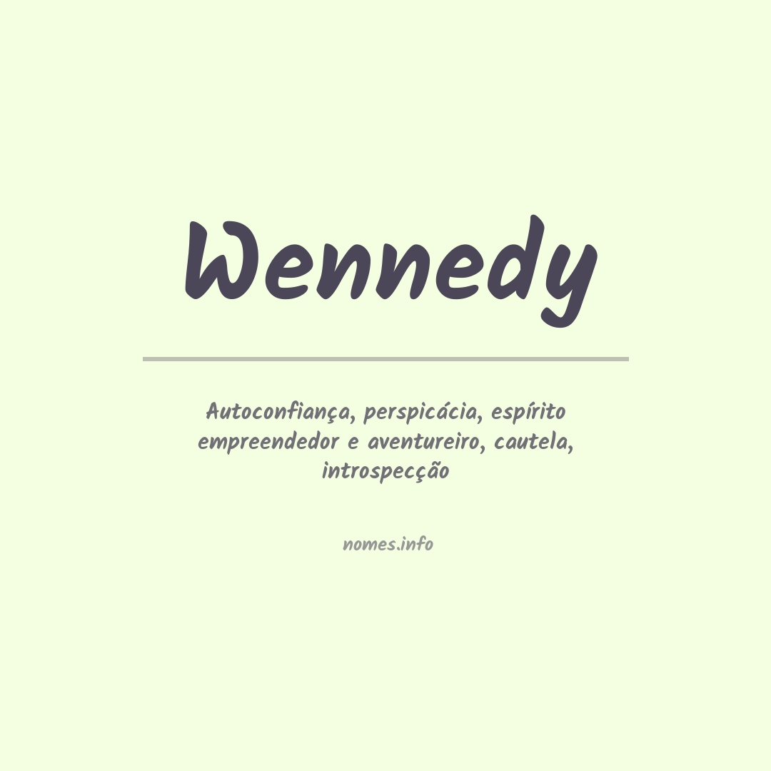 Significado do nome Wennedy