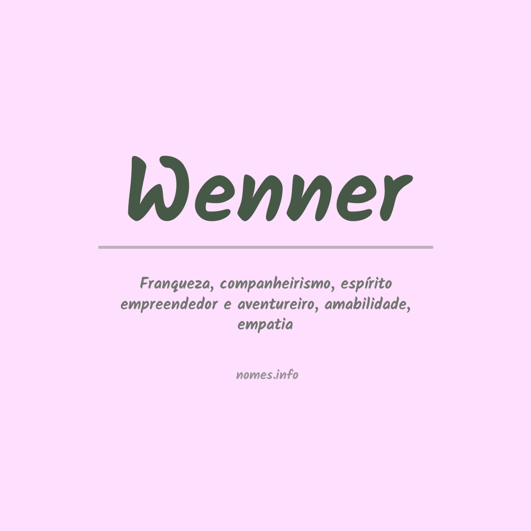 Significado do nome Wenner