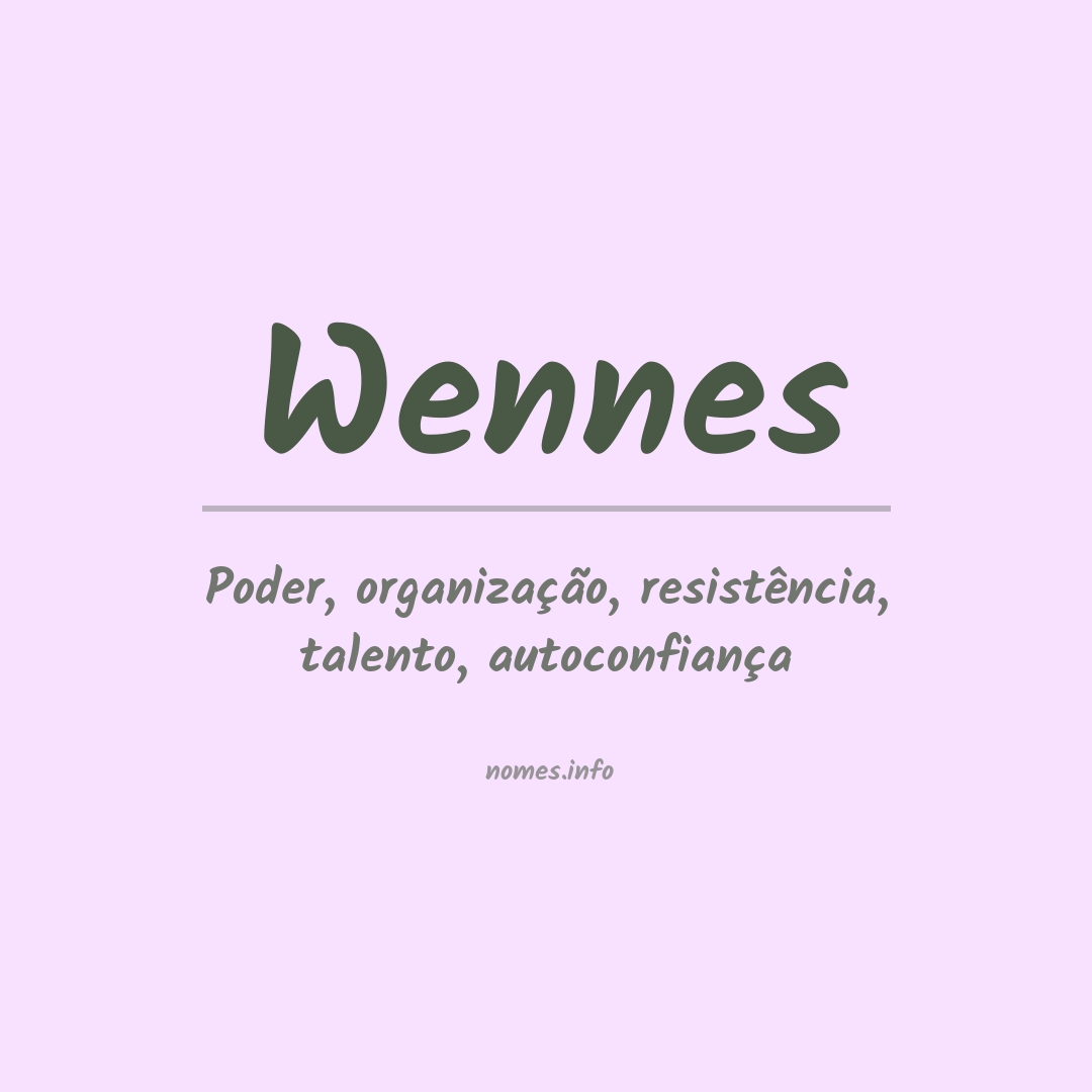 Significado do nome Wennes