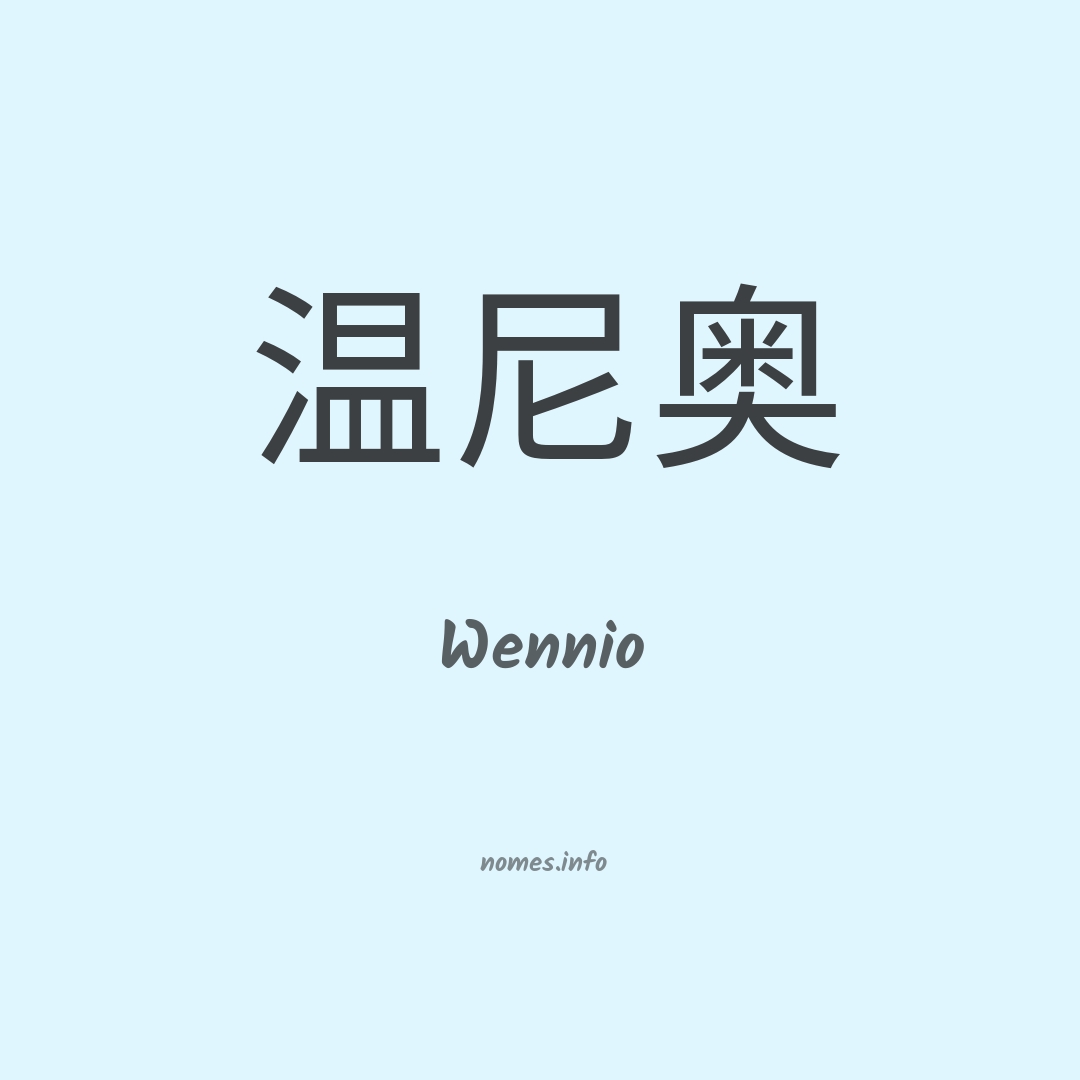 Wennio em chinês