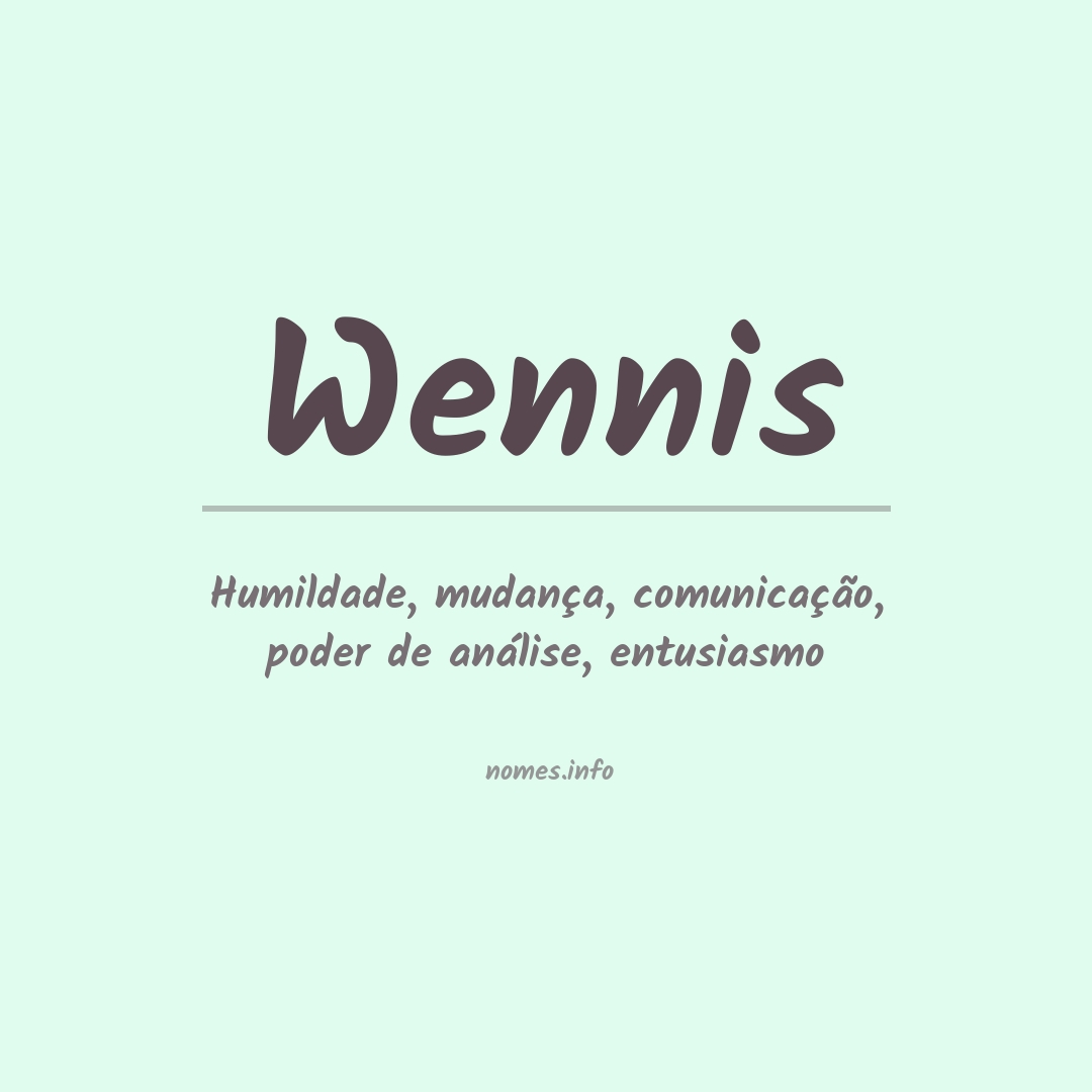 Significado do nome Wennis