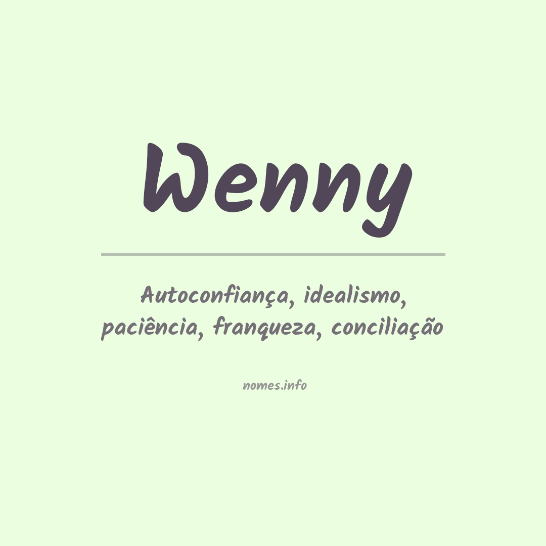 Significado do nome Wenny